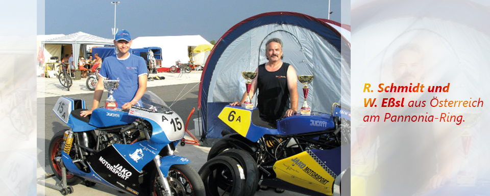 R. Schmidt und W. Eßsl aus Österreich am Pannonia-Ring